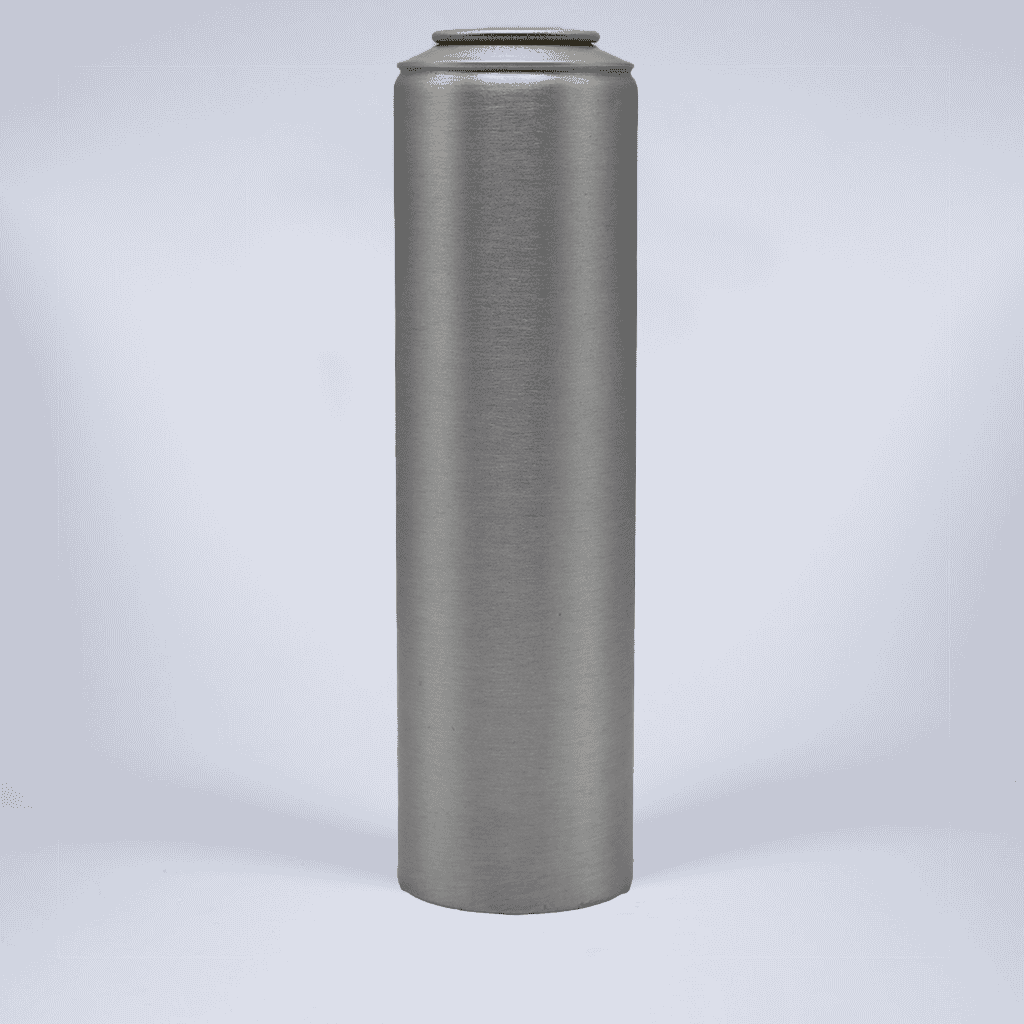 Gorge aluminum aerosol can, 45x190mm, Brushed metal base